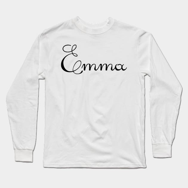 Pick your name. Emma Long Sleeve T-Shirt by CatCoconut-Art